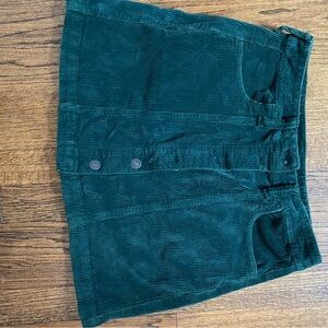 American Eagle Outfitters Dark Green Corduroy Skirt